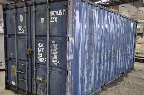 **SOLD 01/10/25 ** 6m Container with Plumbers pipe extension  # 902935-1
